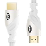 HDMI Cable - Ultra High Speed 18Gbps - HDMI 2.0b Ready - 28AWG Video 4K UHD 2160p HD 1080p 3D - Audio Return & Ethernet with Gold Plated Connectors for TV Xbox PlayStation PS3 PS4 (3.3 FT, White)