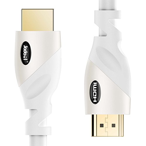 HDMI Cable - Ultra High Speed 18Gbps - HDMI 2.0b Ready - 28AWG Video 4K UHD 2160p HD 1080p 3D - Audio Return & Ethernet with Gold Plated Connectors for TV Xbox PlayStation PS3 PS4 (3.3 FT, White)
