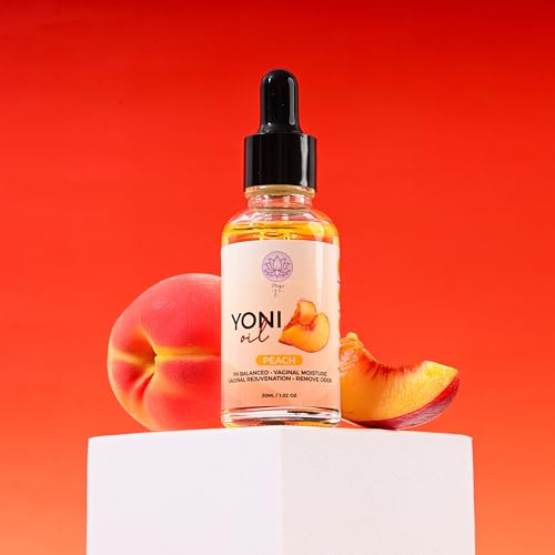 Image of Magic V Yoni Oil for Women - Organic Feminine Care Vaginal Moisturizer, pH Balance & Odor Control, Soothes Ingrown Hair & Razor Bumps - Peach Scent
