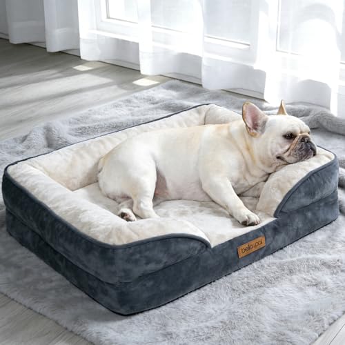 BELLA & PAL Orthopädisches Hundebett, 71x59 cm Ergonomisches Hundesofa für kleine/mittlere Hunde-Ohne...