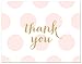 MyExpression.com 50 Cnt Pink Polka Dots Gold Baby Shower Thank You Cards