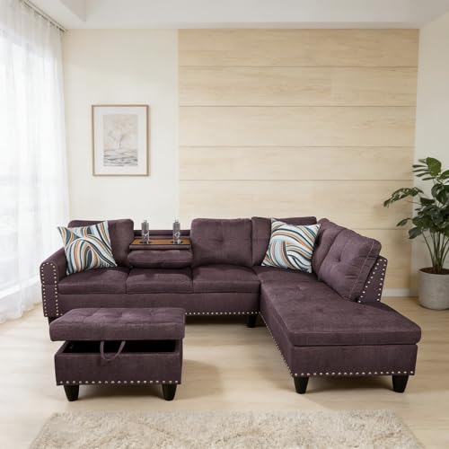 MproLsperYou Sectional Sofa Couch, Modern 6-Seaters Living Room Furniture Sets