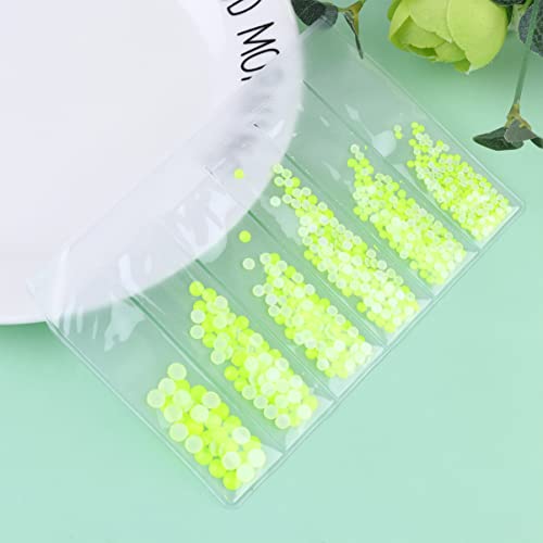 LALAFINA 2 caixas de strass cristal escuro decorações de arte brilham fluorescentes diamantes grânul