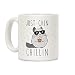 LookHUMAN Just Chin-Chillin White 11 Ounce Ceramic Coffee Mug