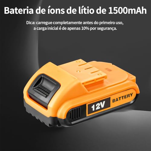 Blackultra Parafusadeira e Furadeira à Bateria 12V Conjunto de Furadeira Elétrica Sem Fio com Bateri