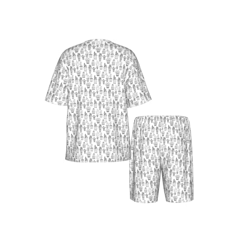 Ensemble pyjama homme manches courtes premium imprimé plantes - 6