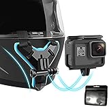 RUIGPRO Fixing Bracket Motorcycle Helmet Chin Holder Integrated Helmet Belt for DJI Osmo Action Camera for GoPro Hero9/ 8/7/6/5/4/3+