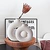 Vase En Céramique En Forme De Donut Blanc - Décoration Nordique Moderne - Pour Herbe De La Pampa, Salon