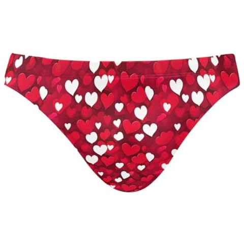 S Husky Valentine's Day Heart Swim Briefs for Men Bikini Swimwear Boys Short XXL B0401213 Cover