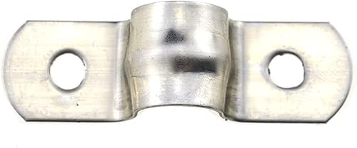 Hahiyo Abrazaderas de soporte de tubo en U de dos agujeros, 0.315 in, resistente, sin óxido, brillante, fuerte, resistente al viento, sin afilado,