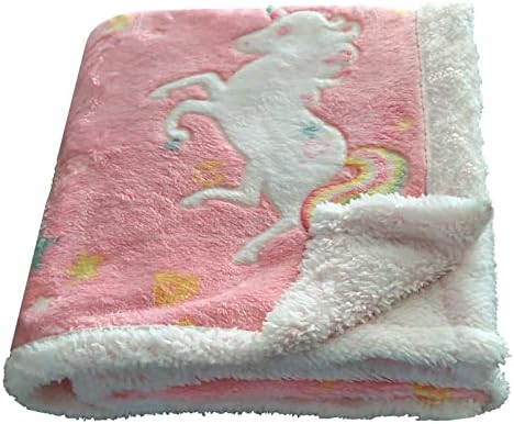 LIZZIE JACOBS Teddy Glow in The Dark Sherpa Fleece Super Soft Warm Cosy Kids and Adults Duvet Cover Sets Quilt Covers Bedding Sets LW (Single Duvet Set, Rainbow Unicorn)