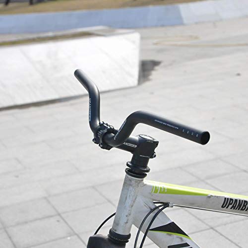 UPANBIKE 25.4mm Bike Handlebar Riser 80mm Aluminum Alloy 520mm Length for Fixed Gear Bike Road Bicycle(Black)