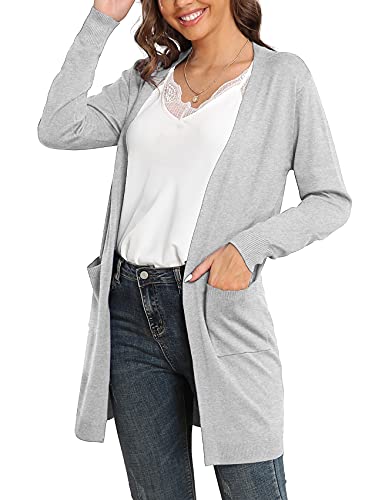 Image of VIISHOW Women's Classic Cardigans Long Sleeve Open Front Casual Knit Cardigan Sweaters Coat Soft Outwear