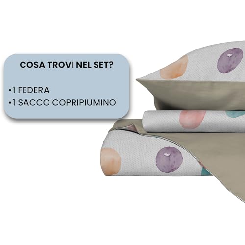 Housse de couette 1 place en microfibre Balloon pour lit enfant et ado