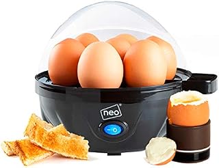 Neo 3 in 1 Durable Kitchen Electric Egg Cooker, Boiler, Poacher Poached Boiled & Omelette Maker Machine Steamer with Timer (Clear Egg)