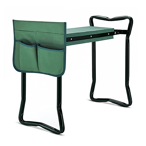 YSMN Garden Kneeler Seat Gardening Stool Garden Bench Foldable Portable Garden Knee Stools with Tool Bag Pouch Soft EVA Foam Kneeling Pad