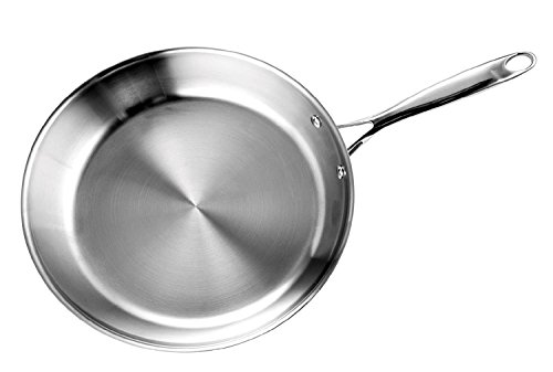 Cooks Standard Sartén de Acero Inoxidable con Revestimiento múltiple de 12 Pulgadas, 30 cm, Aluminio, Plata