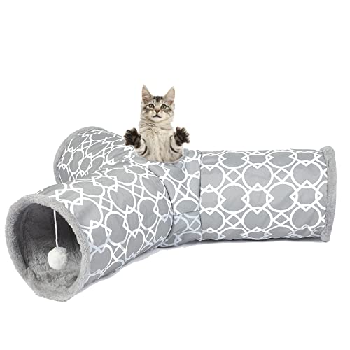 Tunnel pour chat pliable à 3 voies pour stimuler les chatons d'intérieur