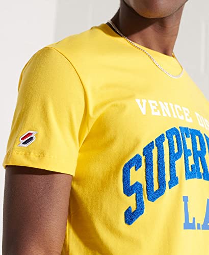 Superdry M1011136A Varsity Arch Tee Uomo, Giallo