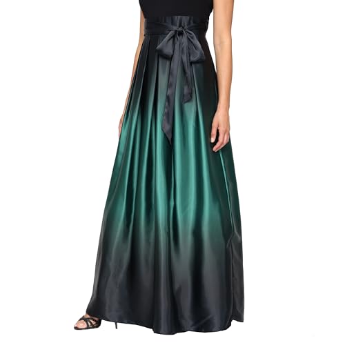 Image of S.L. Fashions Women's Sleeveless Long Satin Mother of The Bride Dress with Pockets, Formal Party Gown
