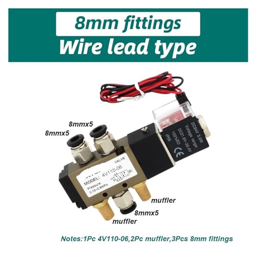 Électrovanne pneumatique 5/2 voies 1/8 pouce distributeur de commande électrique 12V
