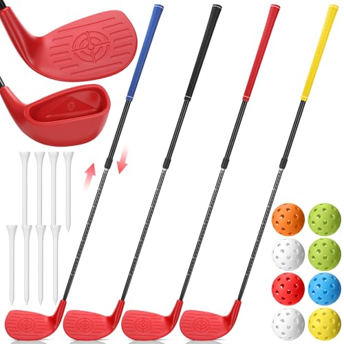 Realspring 4 Pack Backyard Golf Club Set Adjustable Golf Club