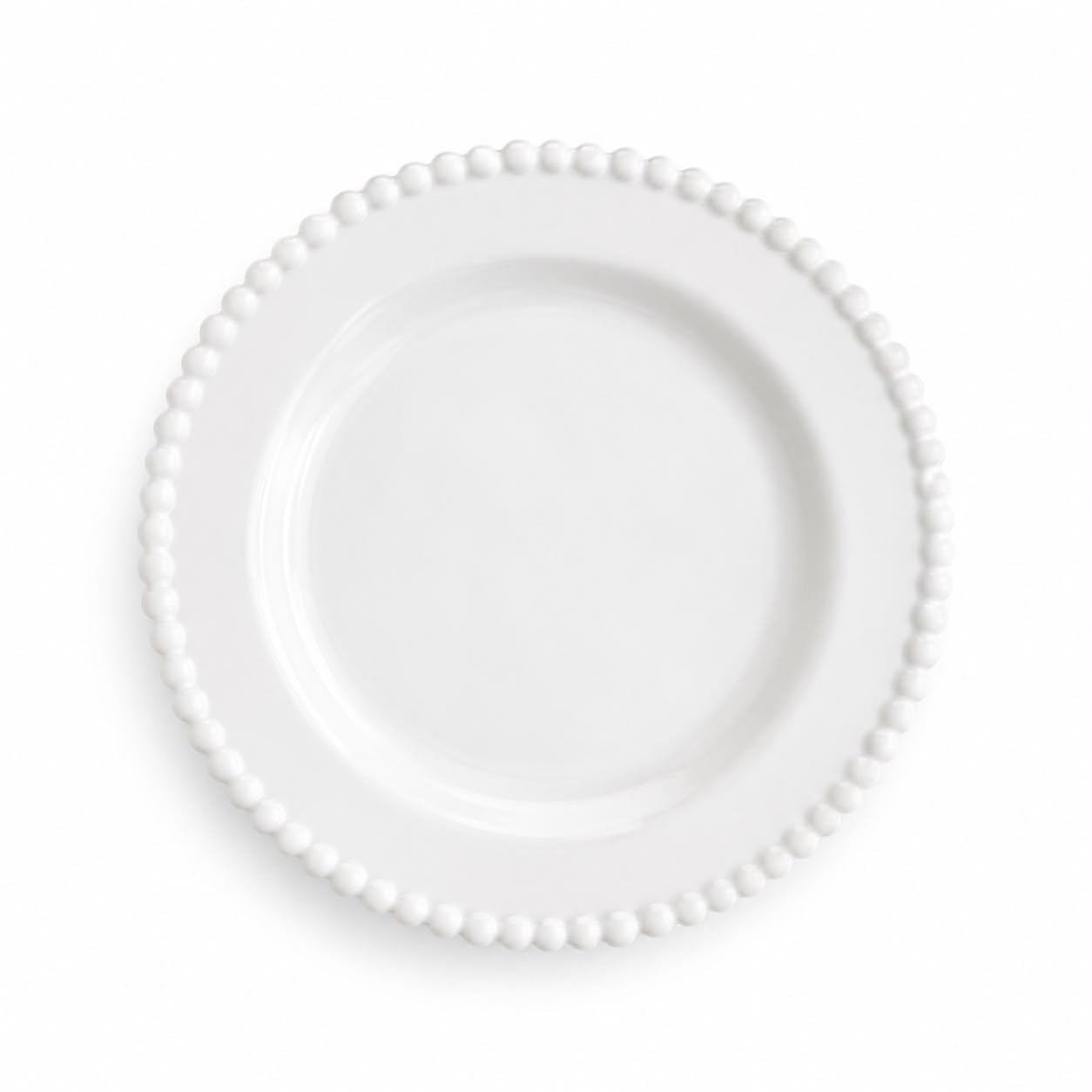Service de Table en Mélamine Complet 22 Pièces, Blanc Neige