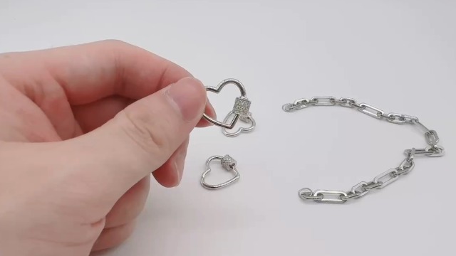 Amazon.com: 925 Sterling Silver Cubic Zirconia Screw Carabiner