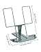 Metal Book Stand for Desk, Adjustable Reading Rest Book Holder, Portable Cookbook Documents Holder, Sturdy Typing Stand for Recipes Textbooks Tablet Music Books with Page Clips (Morandi Green)