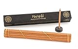 100% naturreine Tibetische Räucherstäbchen Tibetan Line ohne Bambusstab für Meditation, Entspannung, Rituale, 27 Rauchstäbchen mit Halter