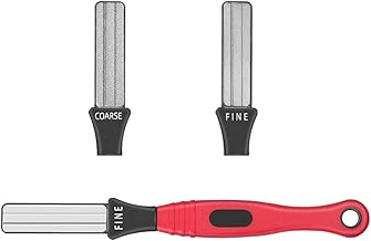 DMD Fishing Hook Hone Diamond Sharpener Multi Groove Dual Grit Medium and Fine Knife Sharpening Stone(1 piece) 丨Durable Quality Convenient and Portable Design丨Handy Tool for Fishing