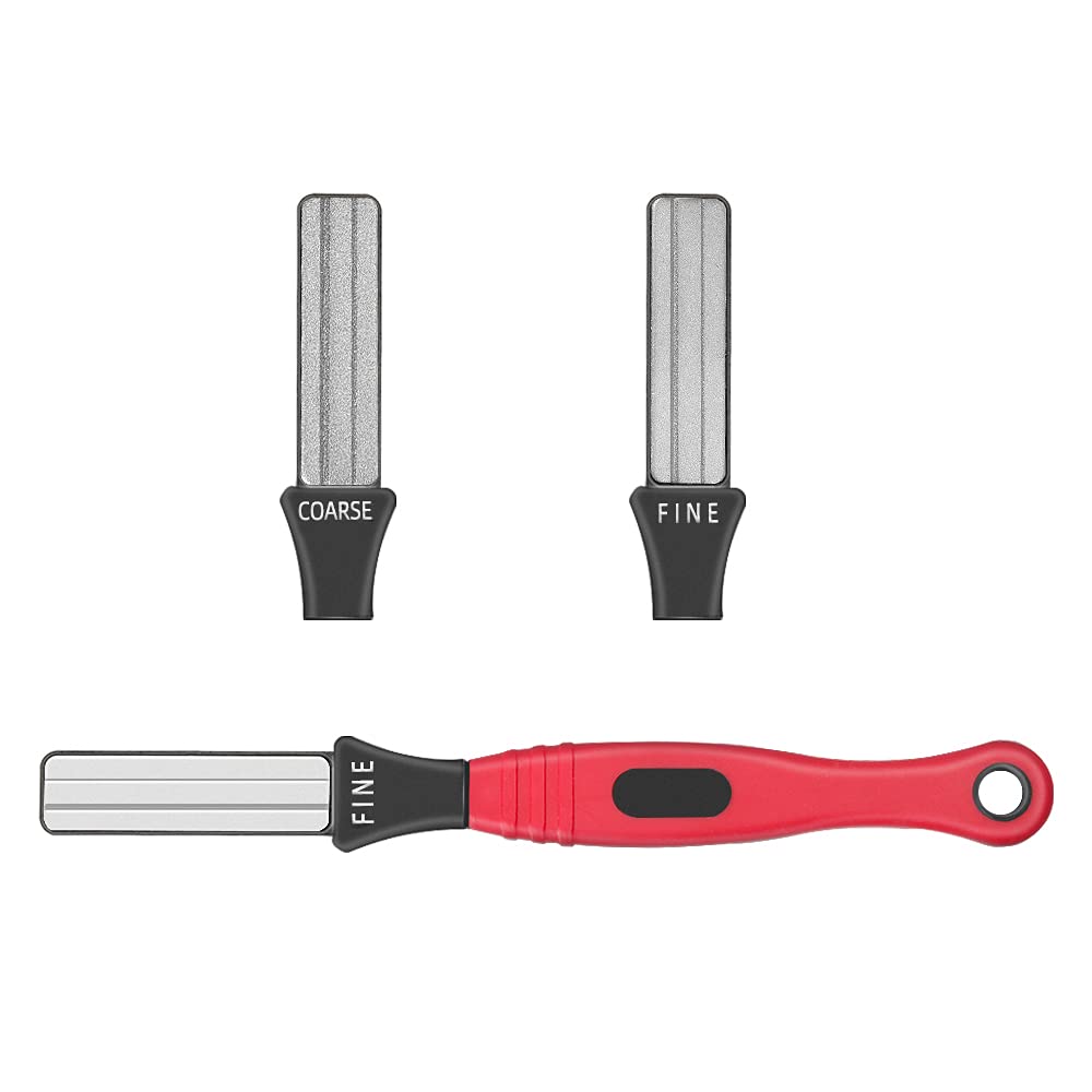 DMD Fishing Hook Hone Diamond Sharpener Multi Groove Dual Grit Medium and Fine Knife Sharpening Stone 1 piece