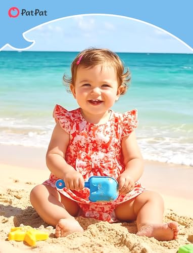 Image of PATPAT Family Matching Outfits Mommy and Me Dresses Floral Dress & T-Shirts | Mommy and Me Easter Dresses, Puff Sleeve Floral Sundress, Cotton Blend T-shirts, Couples Party Wedding Vacation Outfits