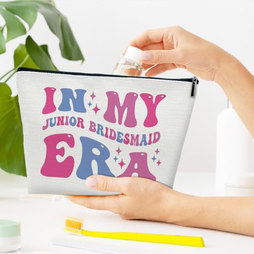 Junior Bridesmaid Makeup Bags, Bridesmaid Cosmetic Bag for Purse, Bridal Gifts for Women, Besties, Best Friend, Wedding Makeup Bags4