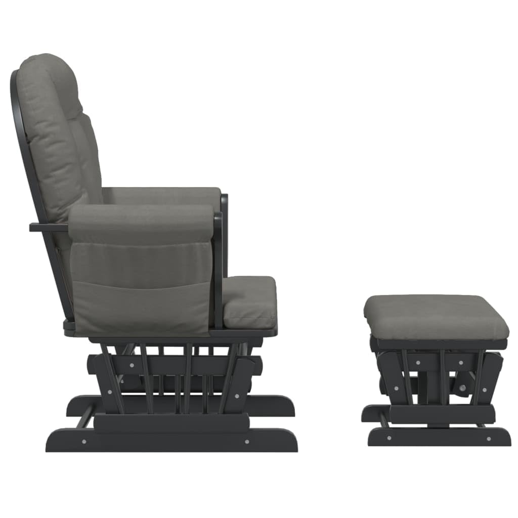 IKAYAA Stillsessel mit Hocker Stillstuhl Schaukelstuhl Wohnzimmer Stillende Sessel Fußhocker Schlafzimmer Schaukelsessel Kinderzimmer Relaxsessel Schaukelstühle mit Armlehnen