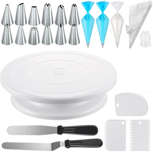 Opiniones de Duya los más solicitados. 41 U Chef Kit de 71 Herramientas de Decoración de Pasteles con Base Giratoria para Pasteles, 12 Boquillas, 2 Espátulas, 3 Alisadores de glaseado, 50+2 Mangas Pasteleras y 1...