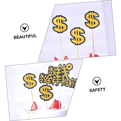 Luxshiny 3 Peças De Bolo De Dólar Inserir O Bolo De Dinheiro Decorações De Cerimônia De Casamento Fe