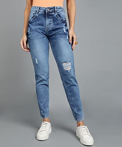 Image of Urbano Fashion Women's Boyfriend Fit Washed Jeans