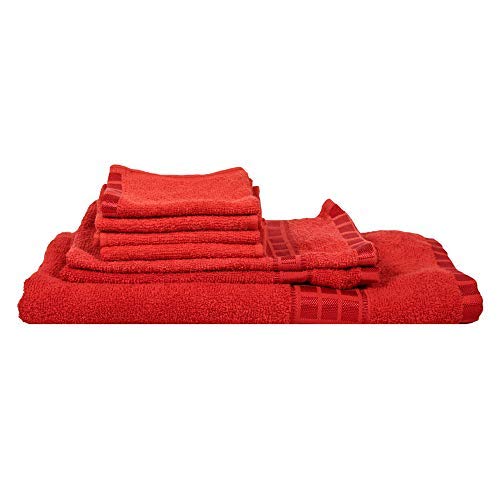 Ensemble de bain en coton 7 pièces multicolore serviette Act-125