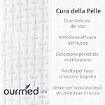 Ourmed Life Face Towels, Disposable Biodegradable Clean Face Wipes for Sensitive Skin, Lint- free Facial Towels for Women Cleansing, Skincare and Makeup Remover, Dry Wipes,100 Count EF Texture - Image 2