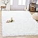 Noahas White Faux Fur Rug,Luxury Fluffy Rugs for Bedroom,4 x 6 Feet Washable Area Rugs,Sheepskin Bedroom Rug,Furry Carpet Small Shag Rug,Soft Throw Rugs for Living Room,Kids Boys Girls Room Decor