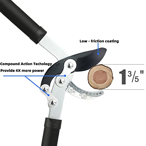 Lopper Heavy Duty Branch Cutter, Yrtsh Tree Clippers With Compound Action, Chops Thick Branch Ease, Garden Loppers Pruning, 18 Inch Tree Trimmer With 1.6” Clean Cut Capacity (18 Inch) #TOP1