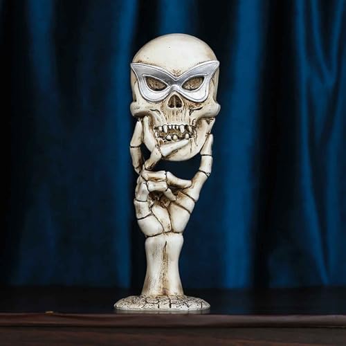 Espejo de maquillaje de calavera de resina original pequeño miniatura 5