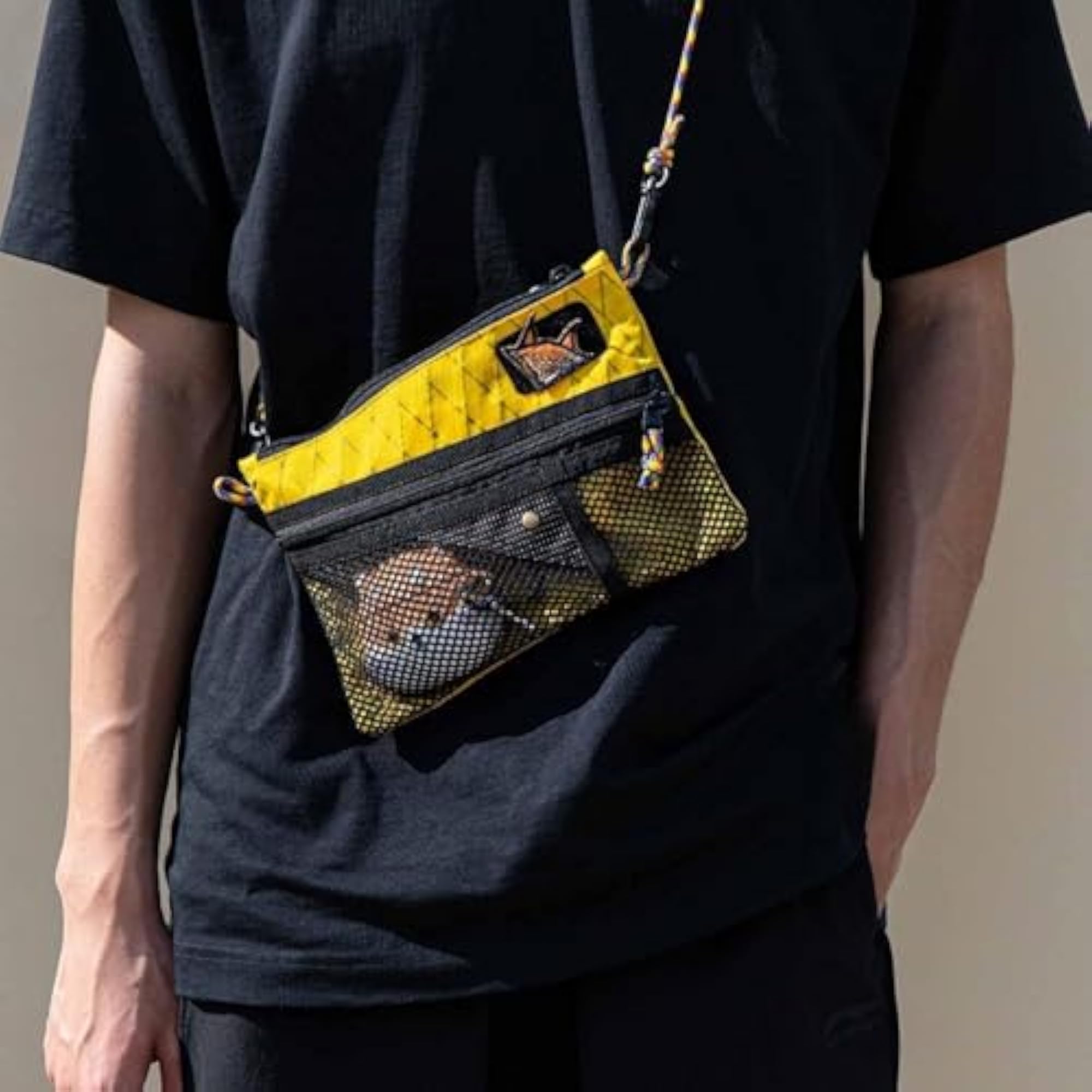 Water-resistant Portable Coin Bag for Cycling, Yellow