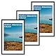 kollyseek 3er Set Bilderrahmen 40x60 cm aus MDF und Acrylglas-Schwarz Fotorahmen Bilderrahmen holz,zum Aufhängen & Aufstellen, Wohnzimmer zum Stellen und Hängen, Schwarz Dekorahmen