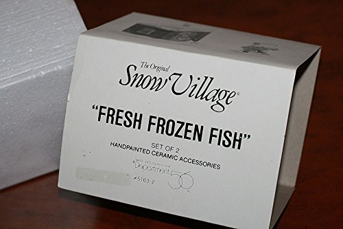 Dept 56 Snow Village "Fresh Frozen Fish" Retired Mint Set Of 2 #51632 #TOP1
