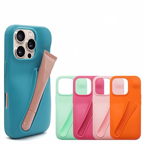Coque iPhone 16 brillant à lèvres silicone antichoc