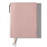 Wisefine Lined Journal Notebook for Women A5 Softcover PU Leather Journals for Writing 160 Pages Daily Journaling College Ruled Notebooks for Work School Note Taking, Business 6.38'' X 8.28'' Pink