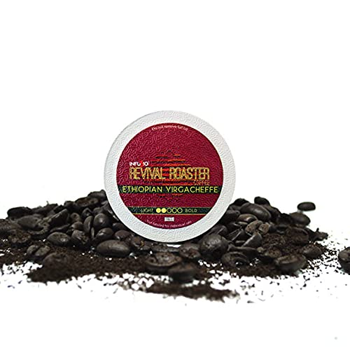 96-Count Ethiopian Yirgacheffe, Light Roast Coffee) Single Serve Coffee Pods For Keurig K Cup® Brewers – Infusio Revival Roaster Gourmet Roasted Coffee (Ethiopian Yirgacheffe, 96 Compatible With 2.0)… #TOP3