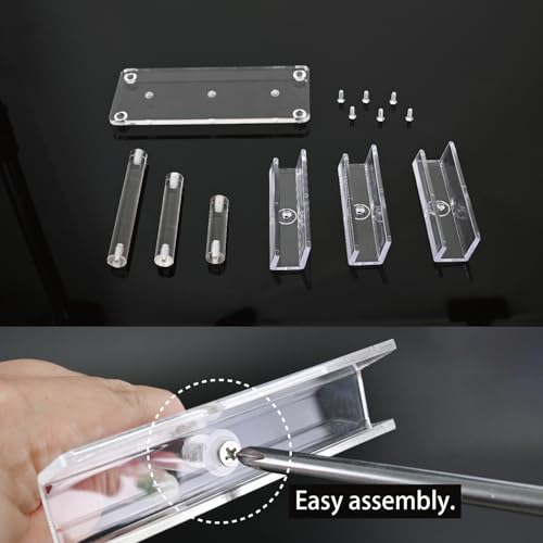 MOOCA 2 Pcs Set, 3 Tier Premium Acrylic Eyewear Display Stand, Sunglasses Rack Holder, Sunglasses Stand, Eyewear Organizer for Eyeglasses, 5 in H by MOOCA - Image 4